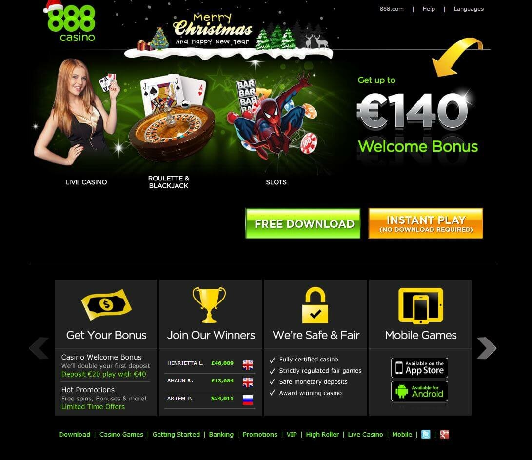 888 Bonus Homepage