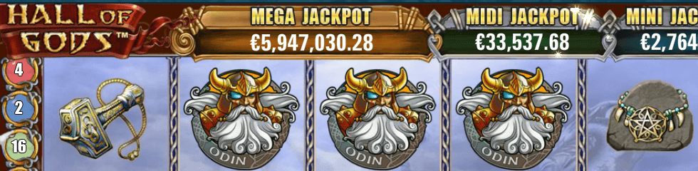 HALL OF GODS JACKPOT CLOSES IN ON €6MILLION! 
