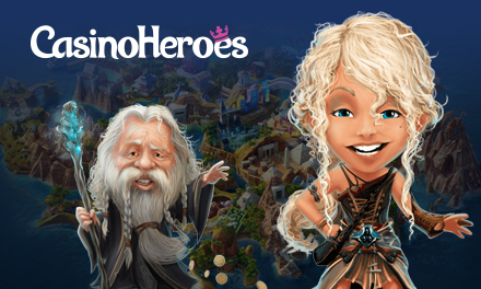 Få 100% bonus upp till 2000 kronor  hos Casino Heroes!